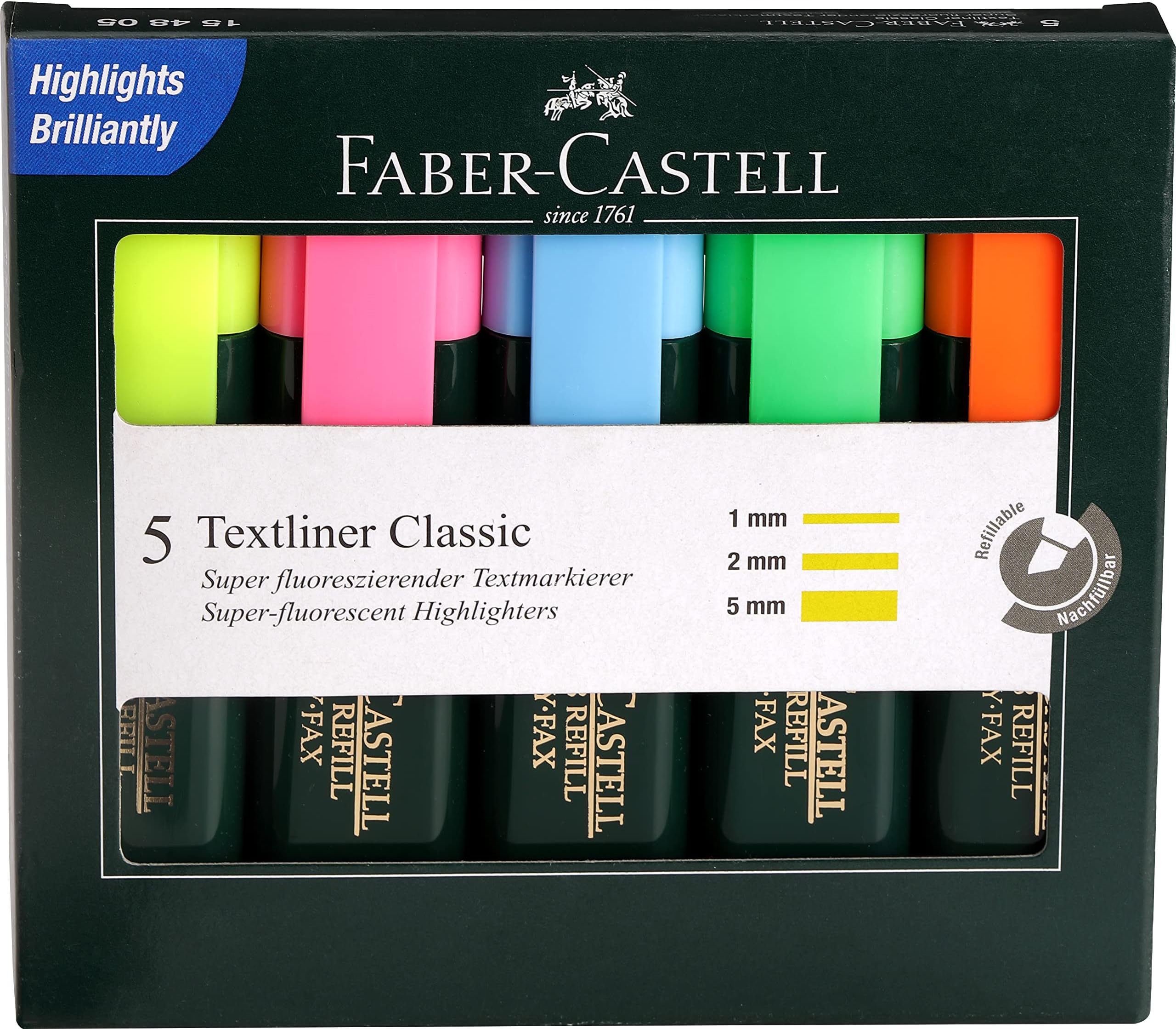Textliner - Pack of 5 (Assorted)