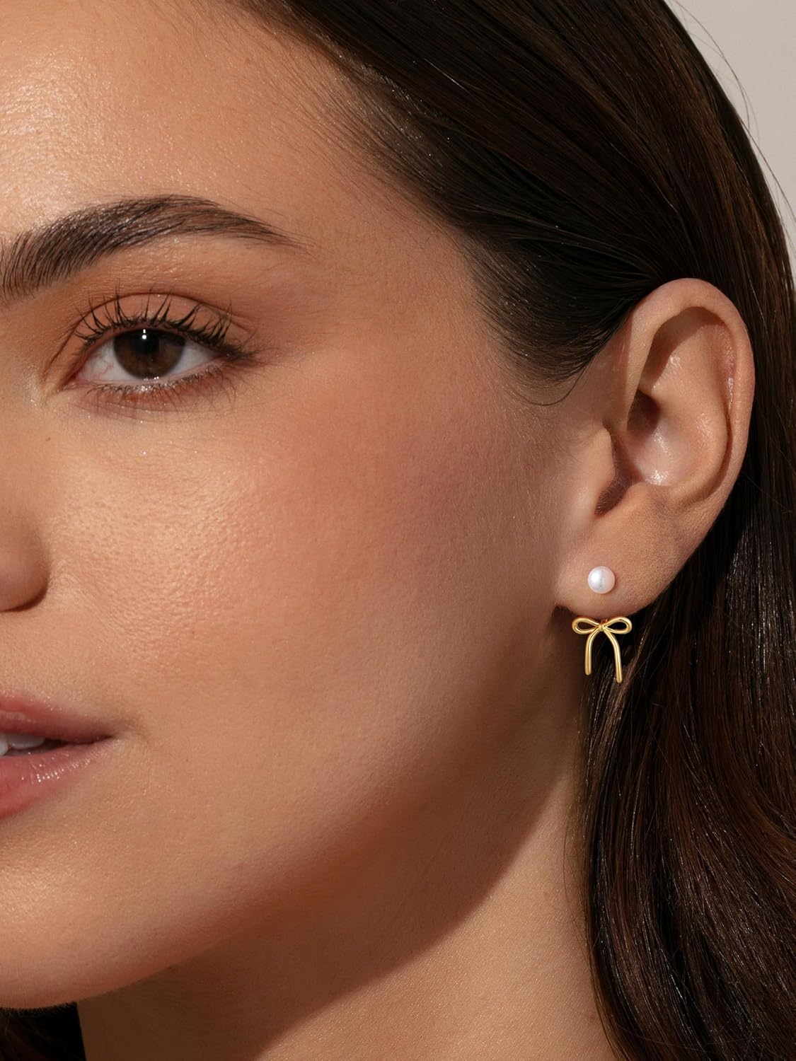 Gold/Silver Bow Earrings for Women, Post Ribbon Knot Earring Bow Stud Earrings Daily Jewelry - Image 4