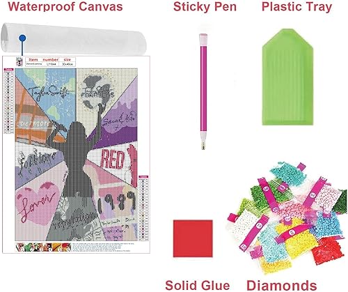 Miniatura 6 de LAUMOE Kits de arte de pintura de diamantes para adultos, niños y principiantes, pintura de diamante 5D con puntos de pintura con gemas de diamante