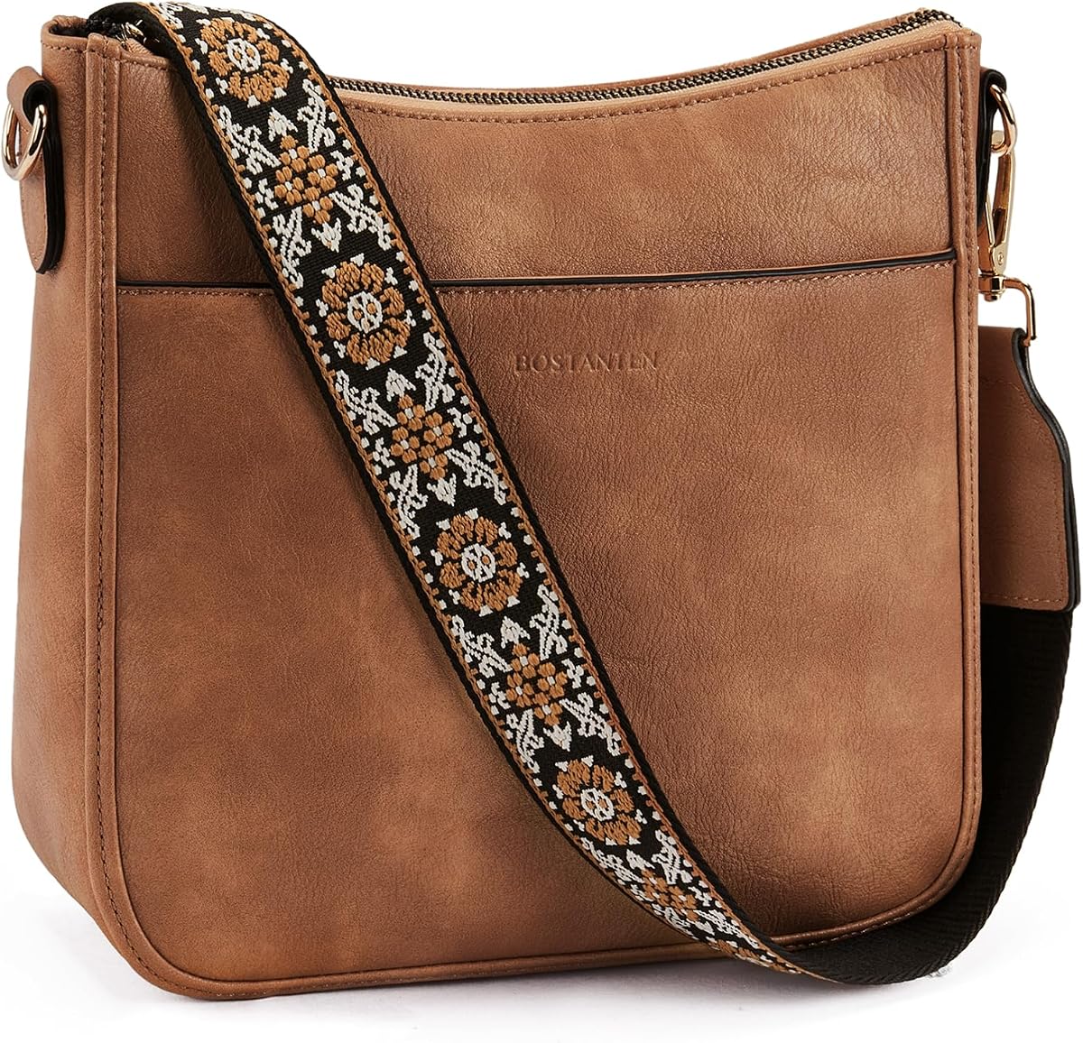 Crossbody Bags for Women Vegan Leather Purse Wide Shoulder Strap