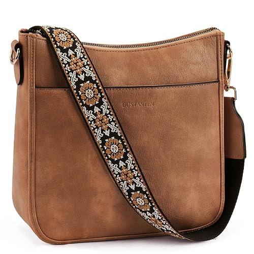BOSTANTEN Crossbody Bags for Women Trendy Vegan Leather Hobo Purses