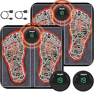 EMS Fussmassagegerät Neu Elektrisches Fussmassagegerät für die Durchblutung Muskelschmerzen Linderung Fußmassagegerät mit 6 Modi & 20 Einstellbare Frequenzen