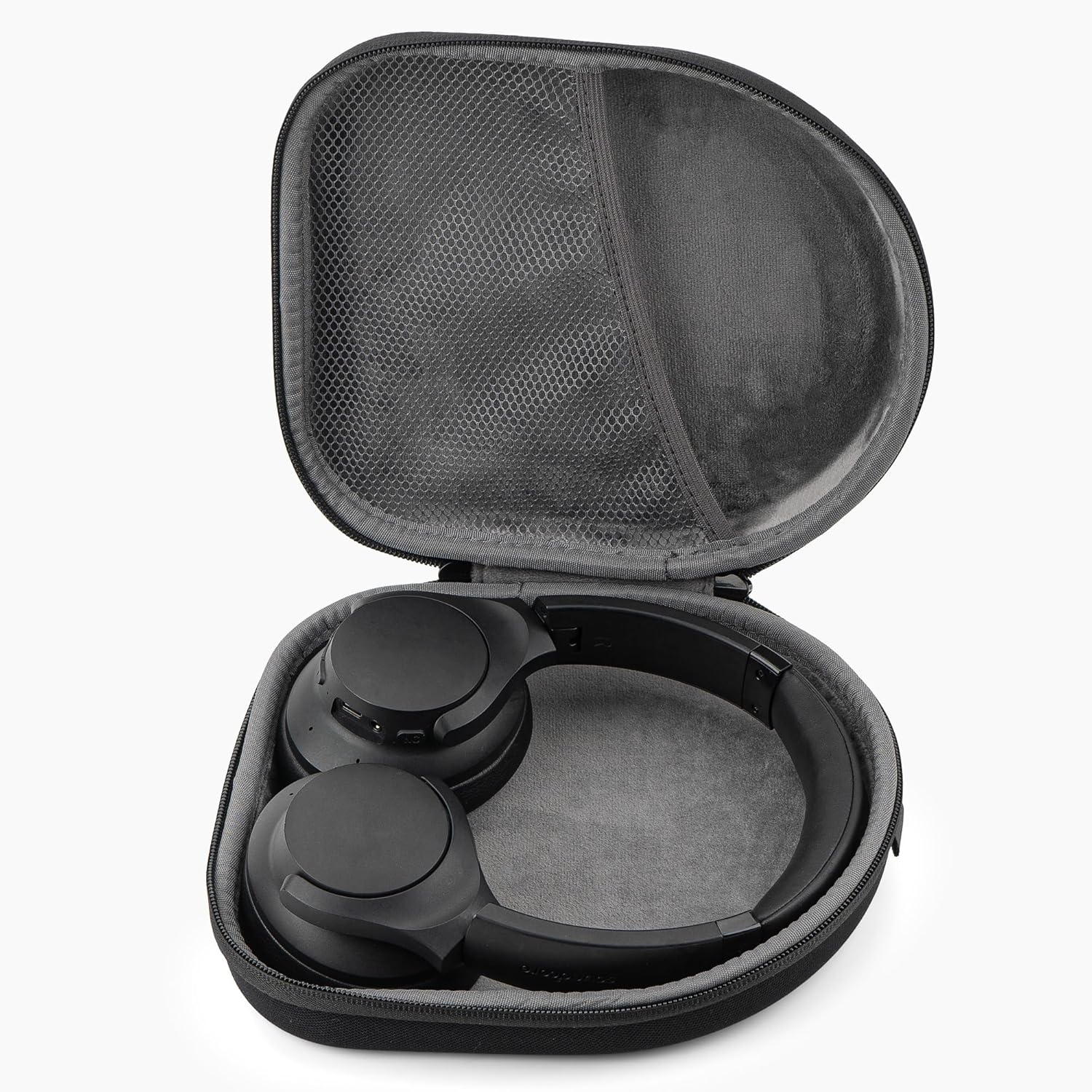 Linkidea Headphones Carrying Case Compatible with Anker Soundcore Q11i, Life Q35, Life Q20, Q20i, Q20+, Q30, Protective Hard Shell Travel Bag with Cable, Charger Storage (Black) - Image 2