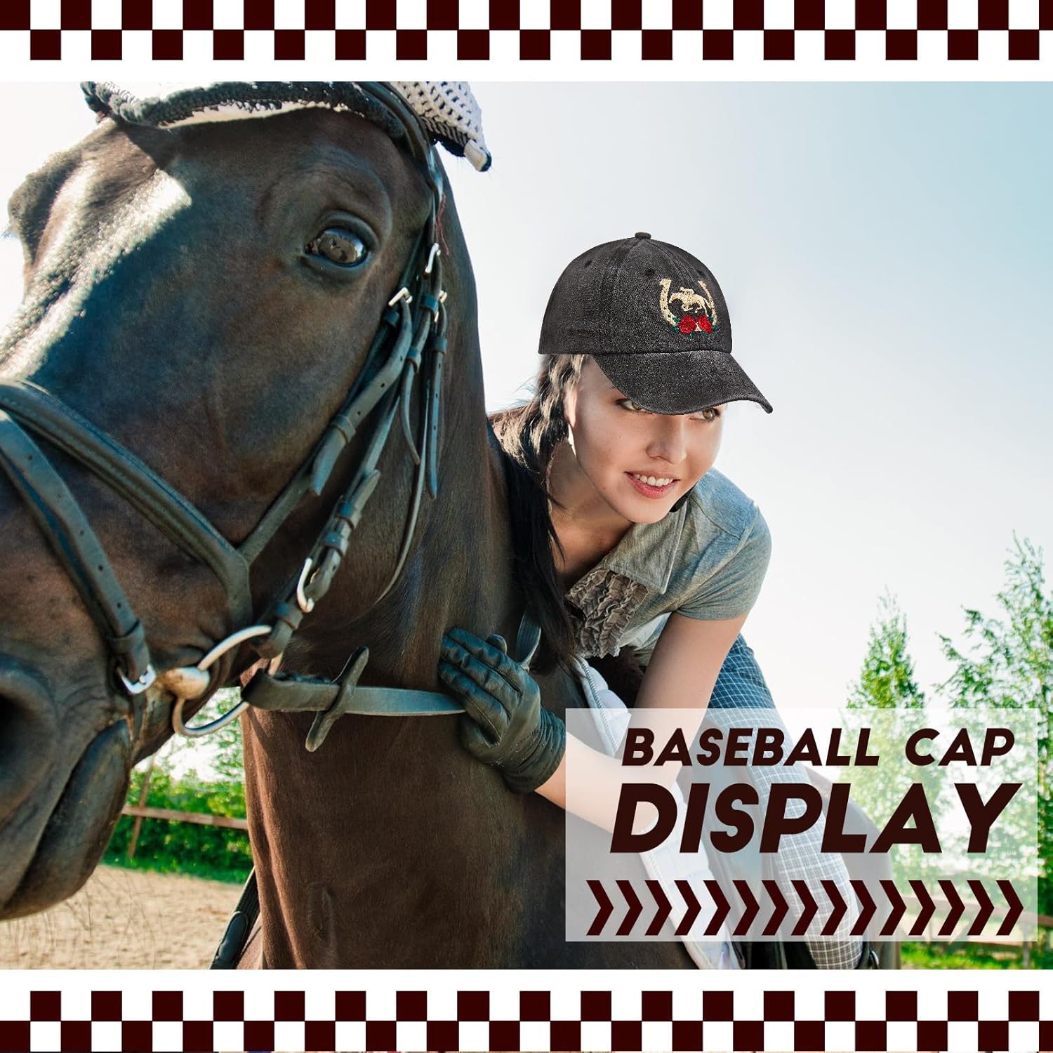 6 Pcs Derby Baseball Caps for Men Women