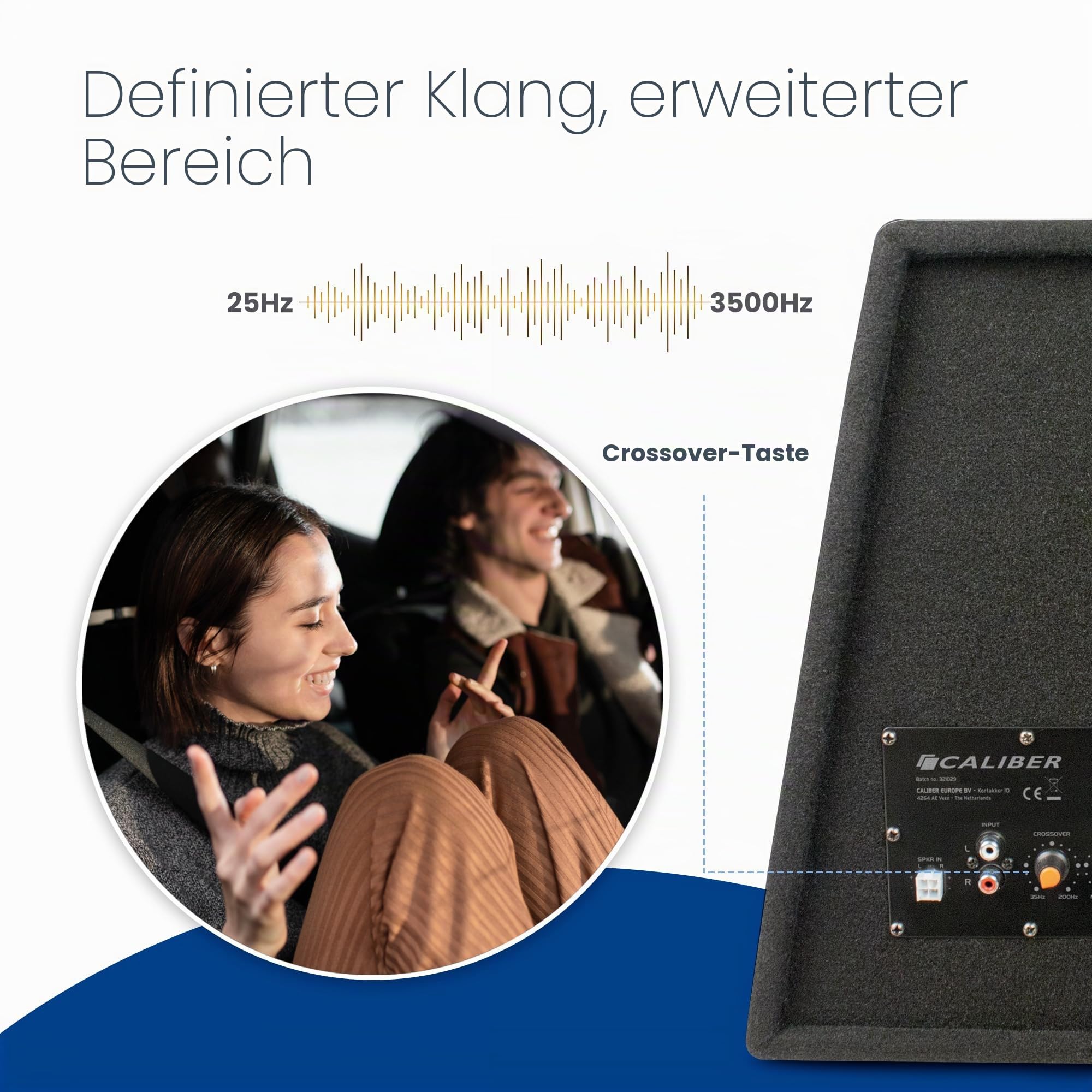Caliber Subwoofer Aktiv Set für Auto - 12 Zoll Bassbox mit Verstärker 600W Spitzenleistung, 200W RMS - Active Autolautsprecher Set inkl. Endstufe für Autoradio - Kraftvoller Bass für Car - Schwarz