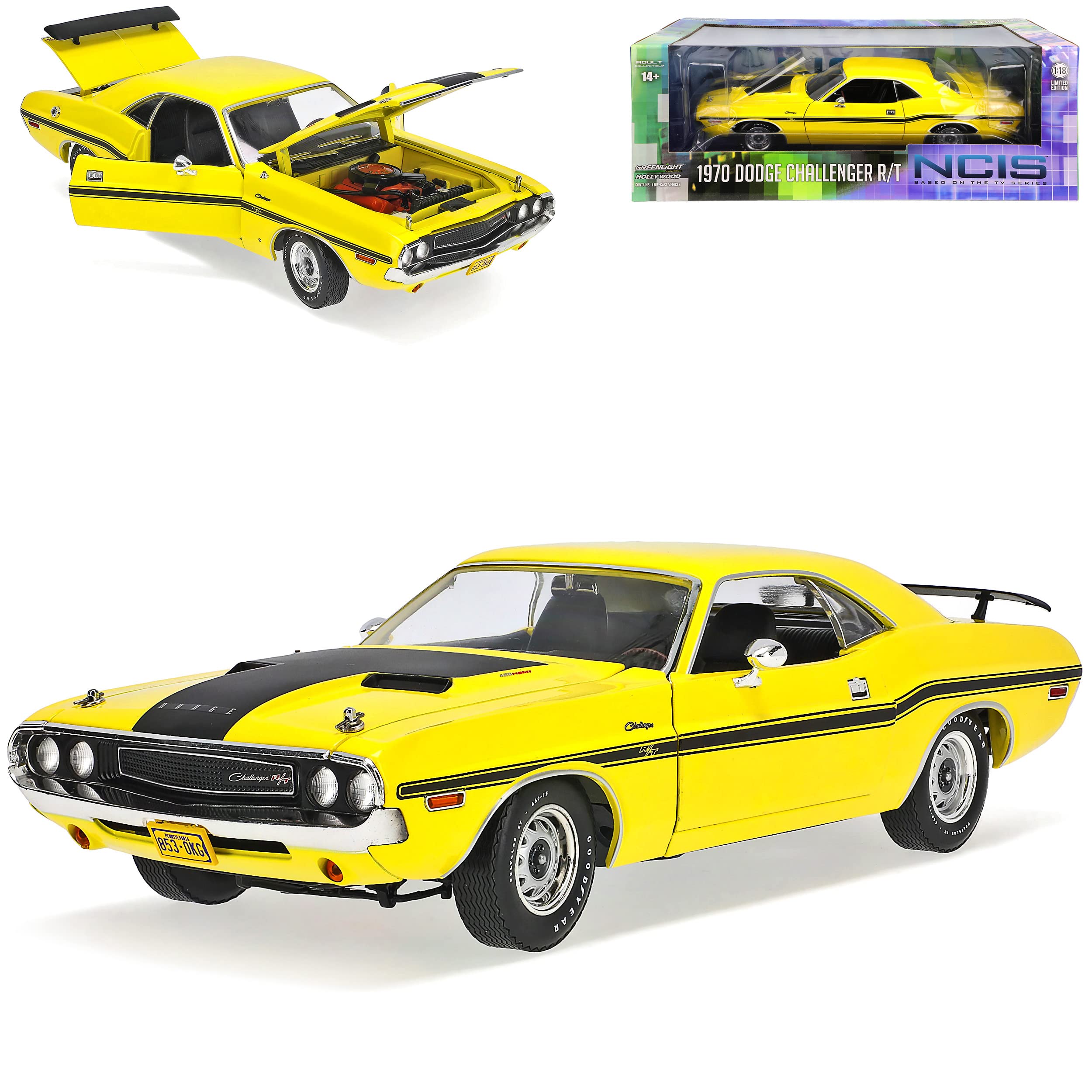 Dodge Challenger R/T Coupe Yellow NCIS Navy CIS 1st Generation