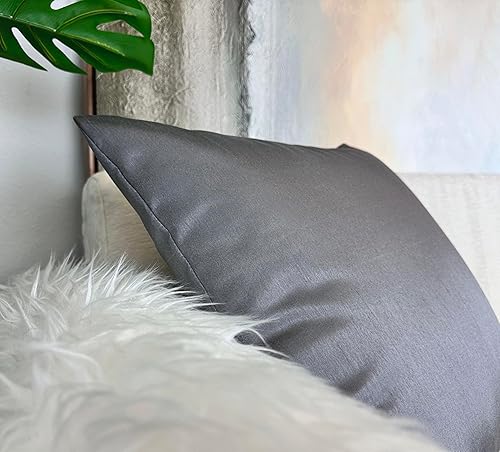 Miniatura 5 de Aiking Home - Funda de almohada de seda sintética, cierre de cremallera, juego de 2 unidades