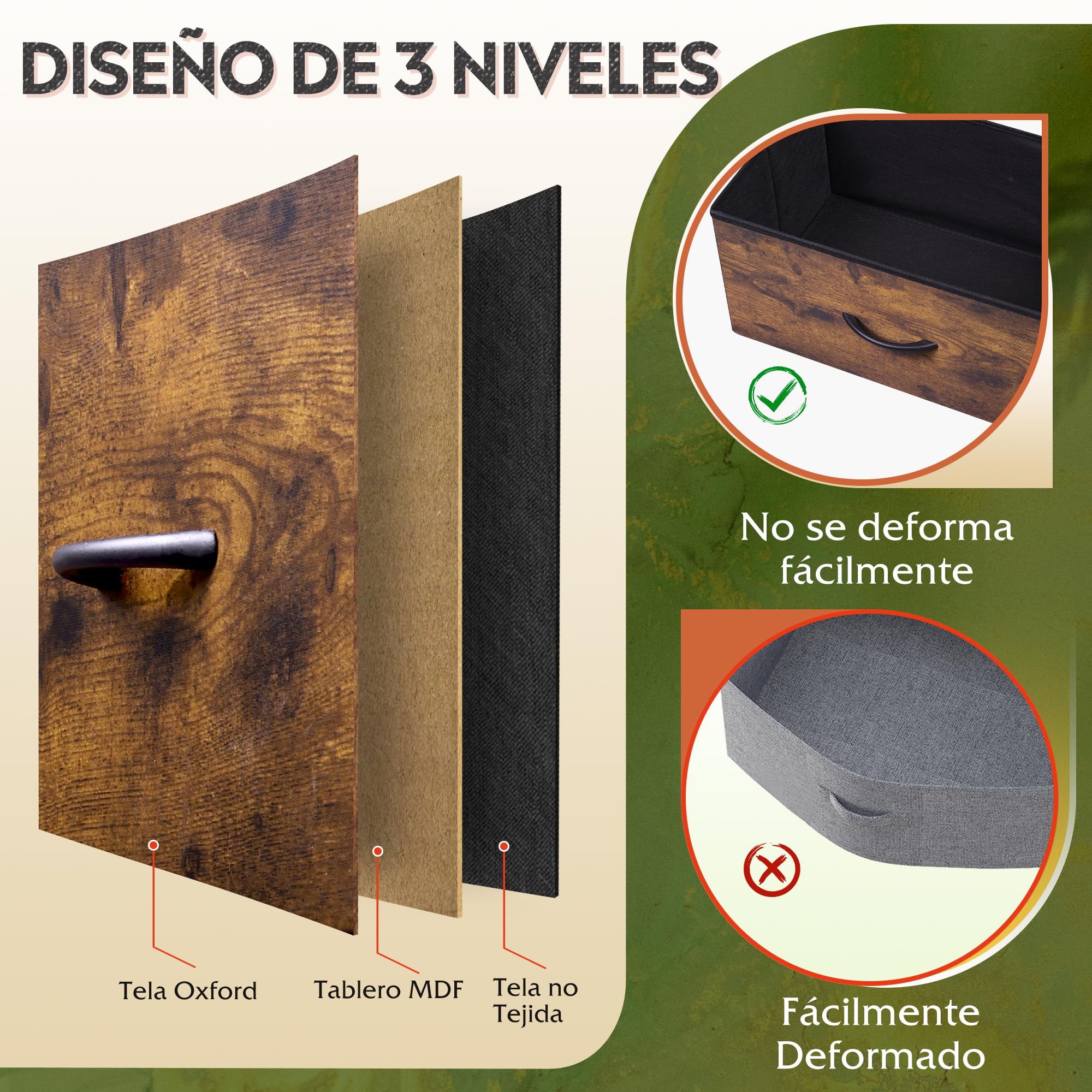 WLIVE Cómoda de 9 Cajones, Gabinete con Parte Superior de Madera y Estructura de Acero para Dormitorio, Sala de Estar, Pasillo, Madera Rústica