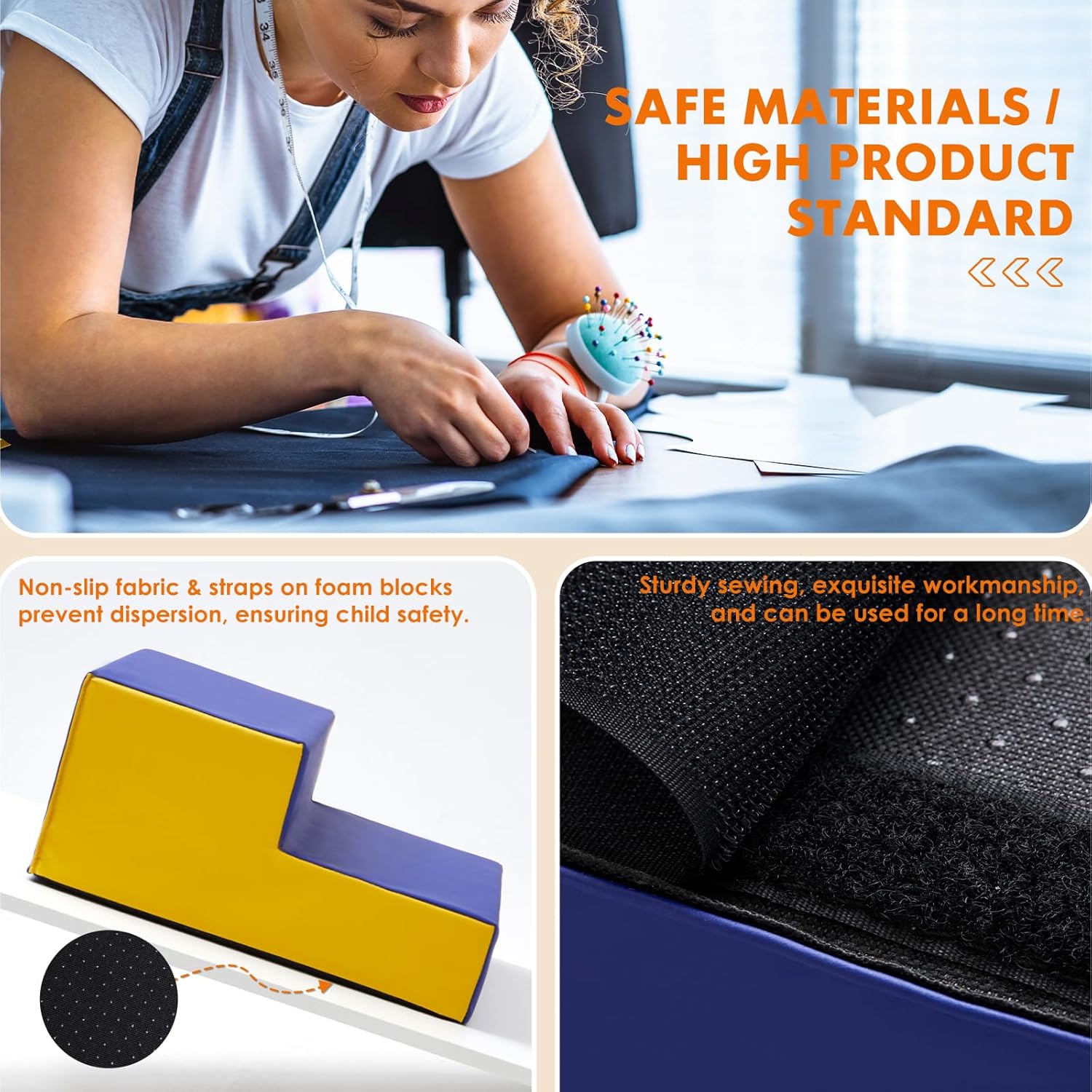 Toddler Climbing Toys Indoor, 6-Piece Baby Foam Climbing Blocks, Soft Play Gym Made of PU Leather Climber Structures Set for Toddlers 1-3 Years, Waterproof, Easy to Clean (red, 6-Pieces)