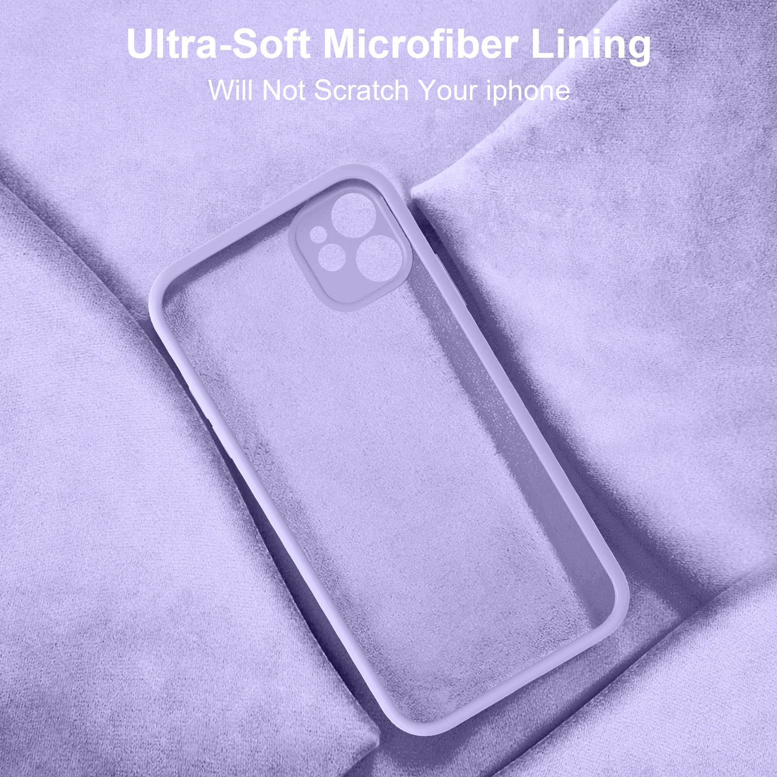 Vooii Funda compatible con iPhone 11, silicona líquida mejorada con [bordes cuadrados] [protección de cámara] [forro de microfibra suave antiarañazos] funda de teléfono para iPhone 11 de 6.1 pulgadas,