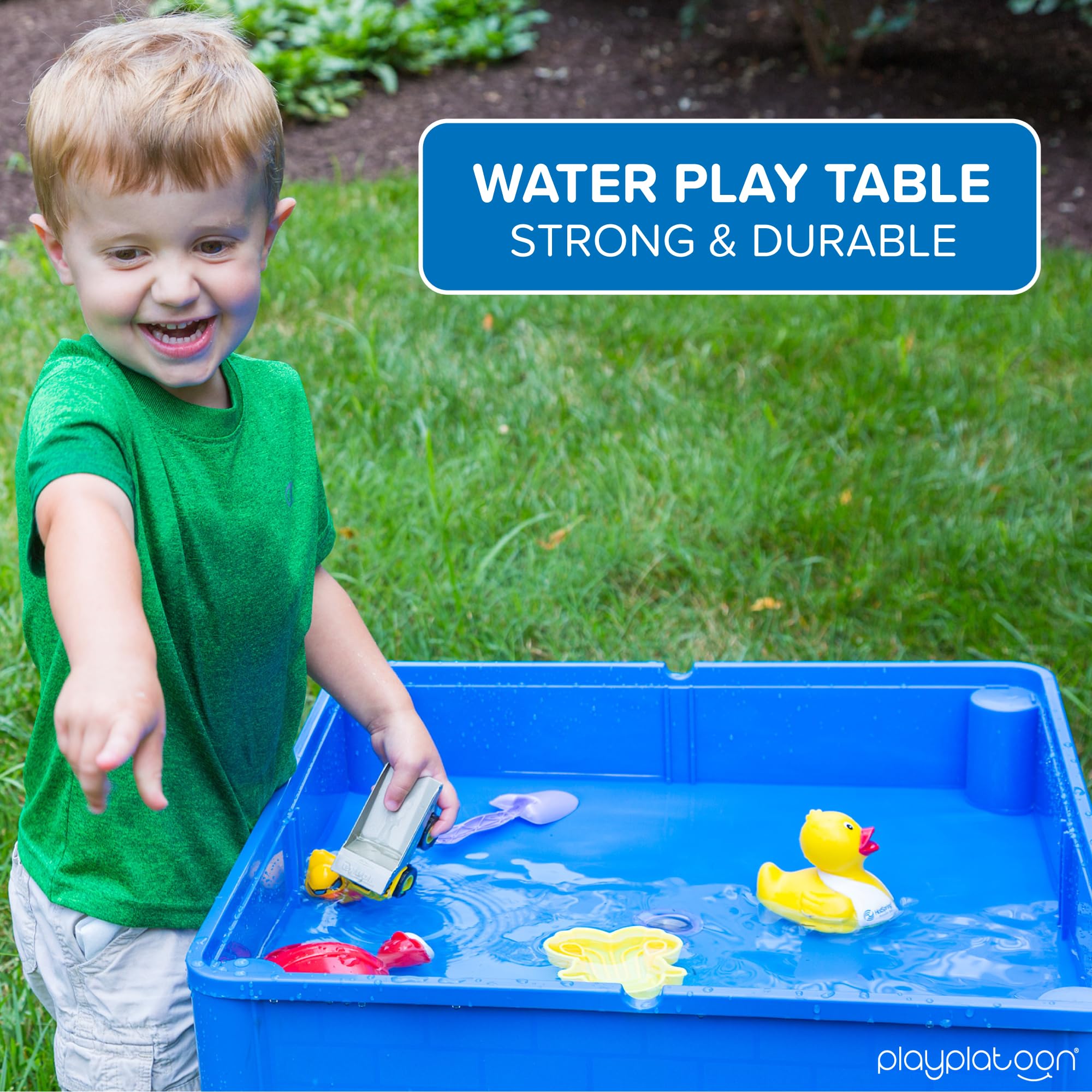 Play Platoon 5 in 1 Kids Activity Table Set, Red, Yellow, Blue & Green — Amazon image 5