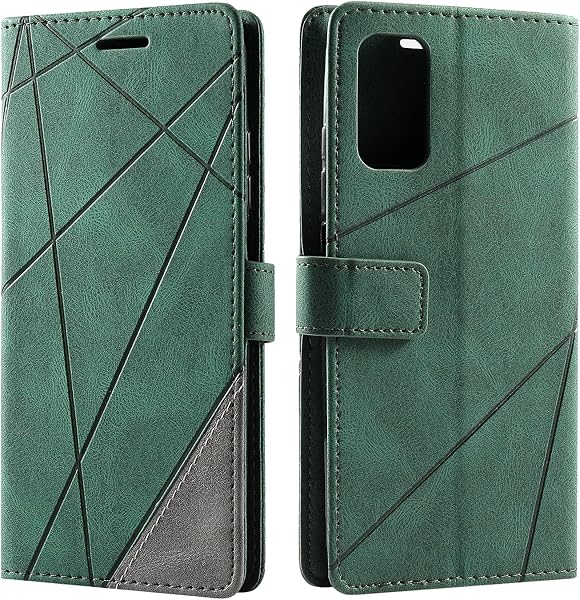 Coque pour Xiaomi Redmi Note 10 5G, Etui en Cuir PU Portefeuille Housse Fermeture Magnétique und Flip pour Xiaomi Redmi Note 10 5G, avec Fermeture Magnétique, Vert - 1