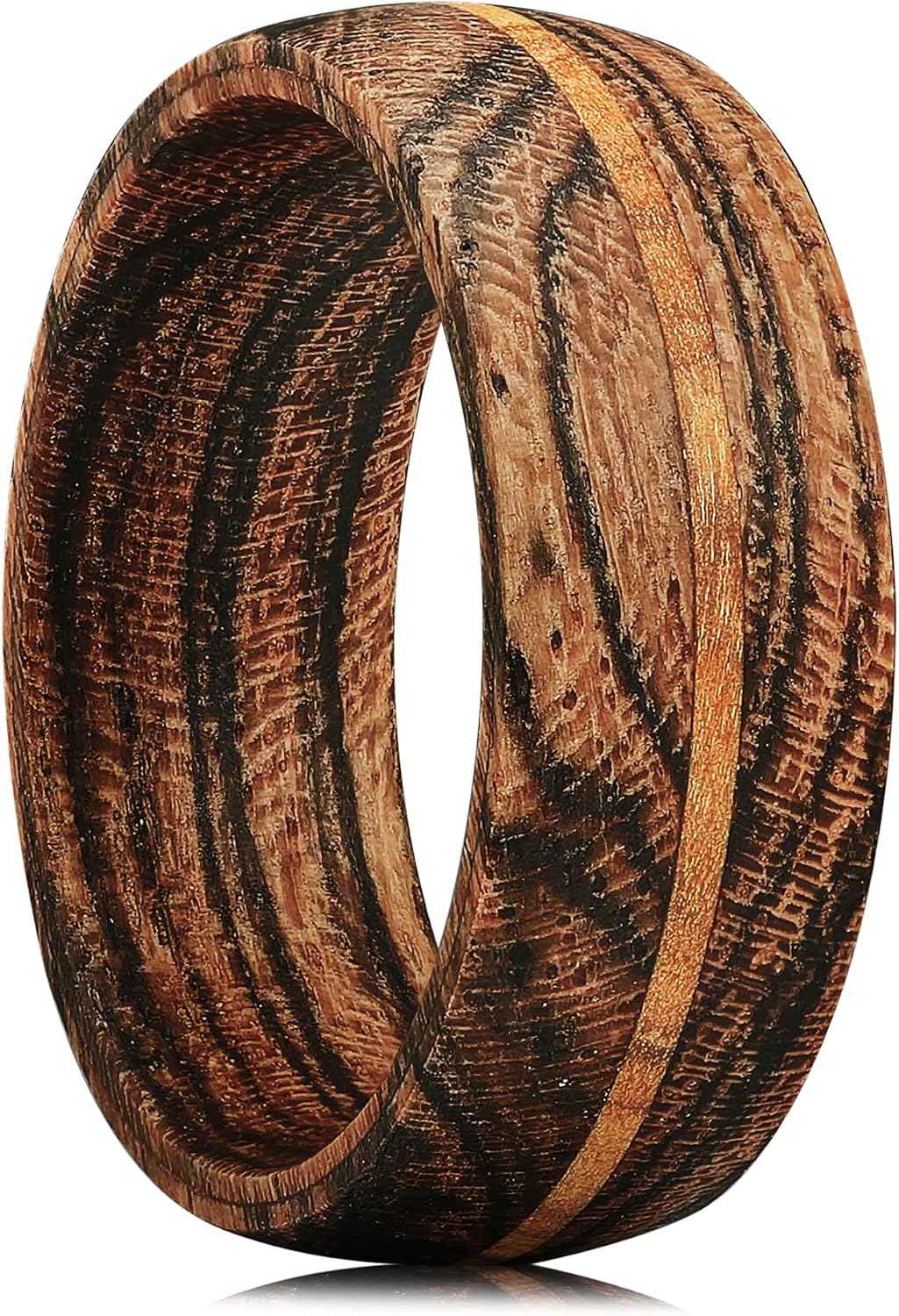 King Will Mens Wood Rings Natural Wooden Wedding Bands 8mm Lightweight