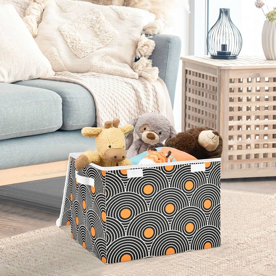 Amazon.com - Orange Concentric Circle Pattern Large Foldable