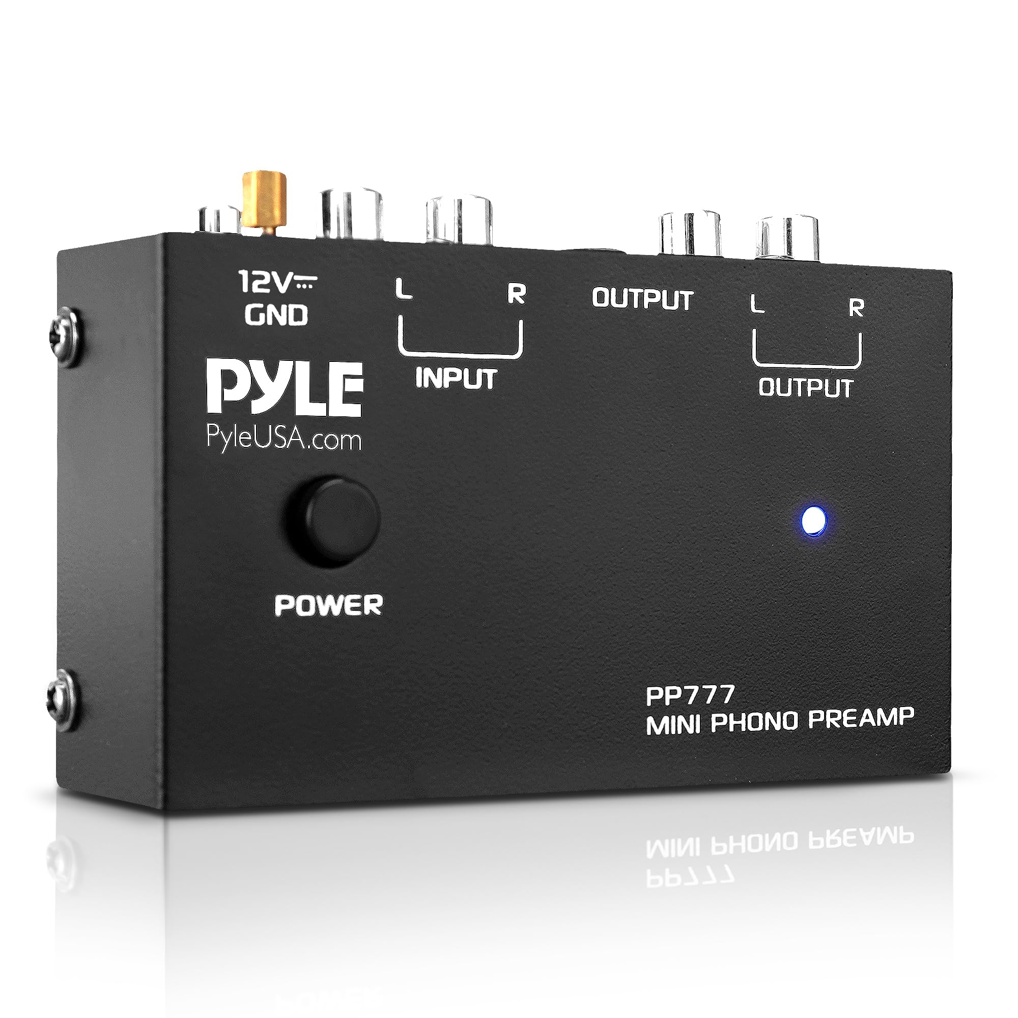 Phono Preamp for Turntable Amplifier, Mini Stereo Audio Stage Pre-Amplifier with RCA Input & Output, Low Noise Phonograph Preamp Powered by 12V DC Adapter, Hi-Fi Sound Enhancer