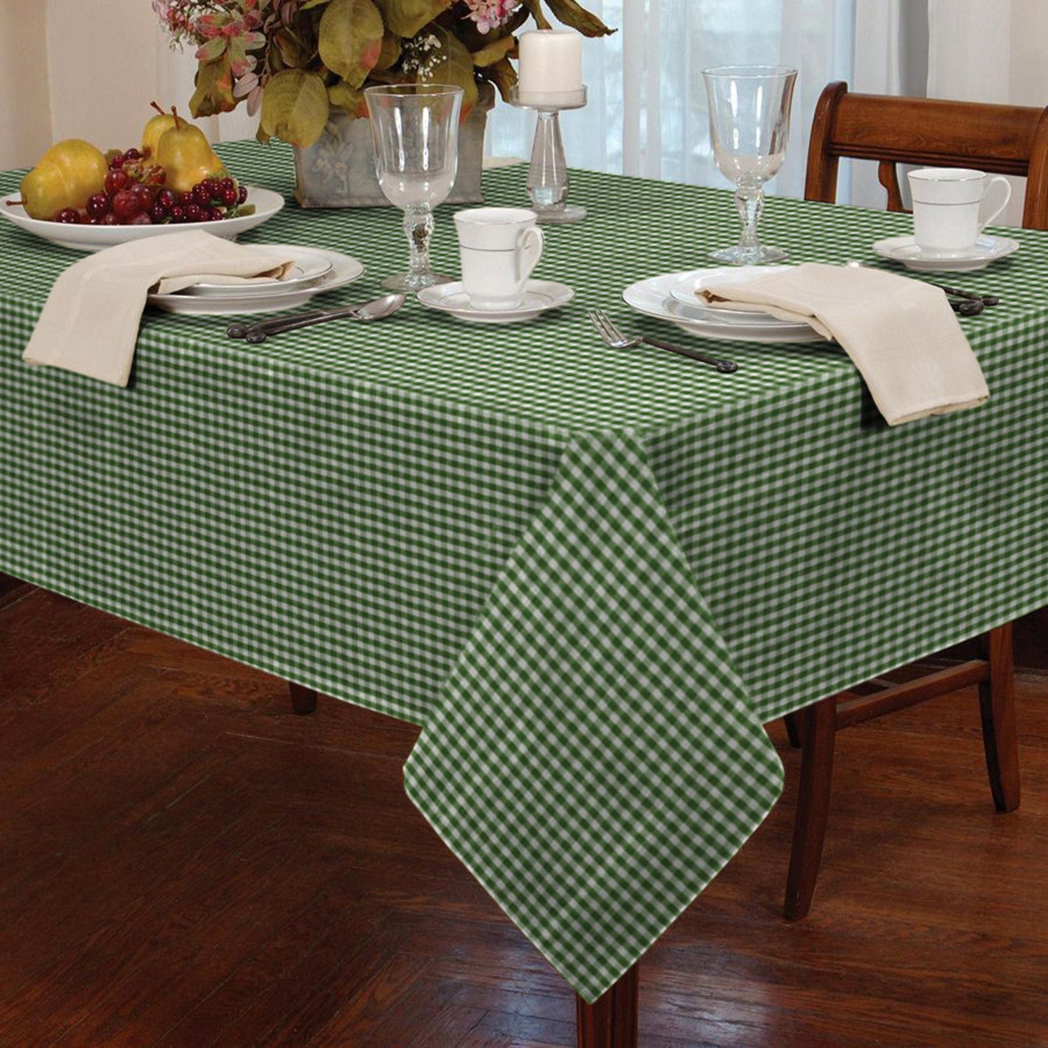 Classic Home Store Green Alan Symonds Tablecloths Gingham Tablecloth 54 X 54