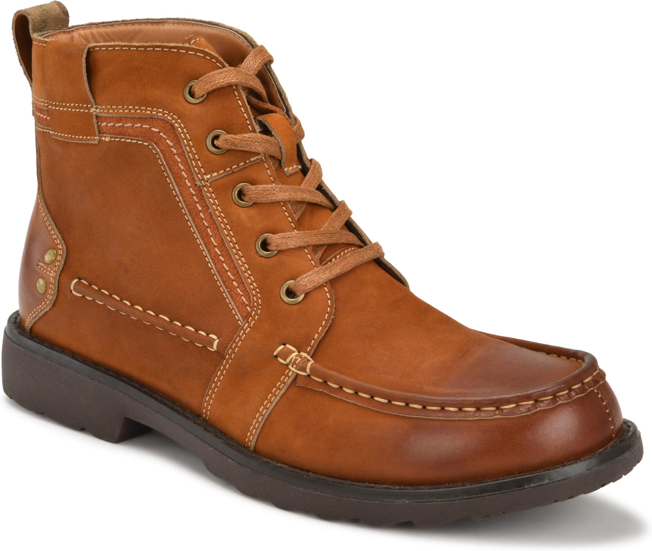 Men's Dennis Moc Toe Lace UP Boot 12 M Rust