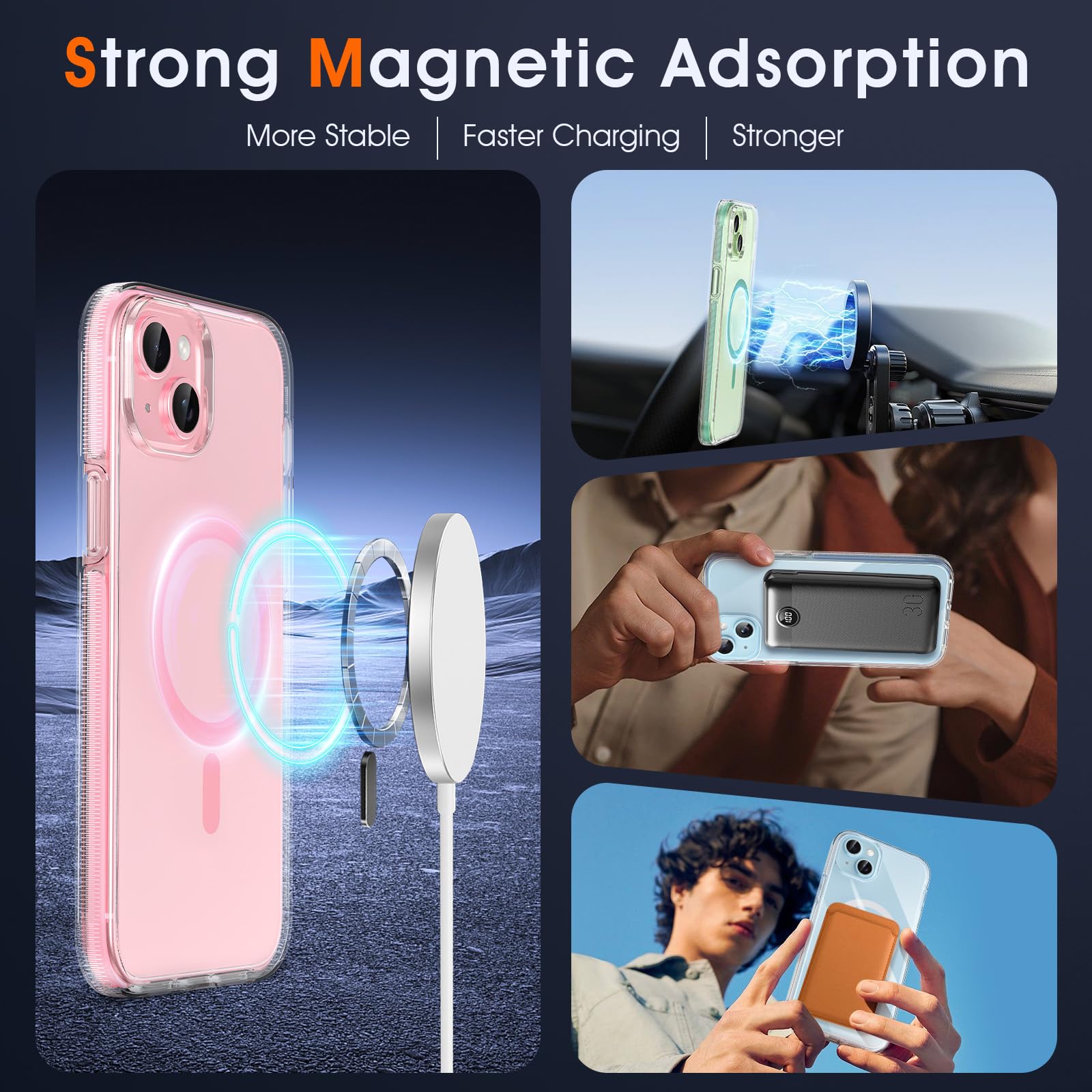 Amazon.co.jp: MILPROX iPhone 15 用 ケース Magsafe対応 マグネット