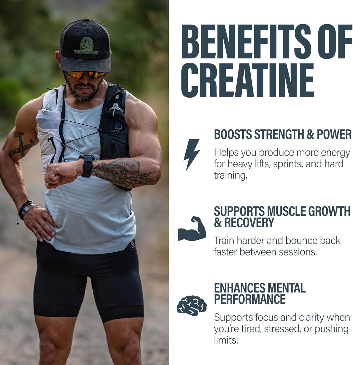 BUBS Boost Creatine Monohydrate – 90 Servings | 5g Creapure® Creatine Powder | NSF Certified for Sport | Supports Strength, Power & Performance | Unflavored, No Fillers