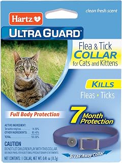 Hartz UltraGuard Purple Flea & Tick Collar for Cats & Kittens - 7 Months Protection, Water-Resistant