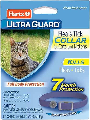 Miniatura 11 de Collar anti pulgas y garrapatas Hartz UltraGuard para gatos y gatitos, 7 meses de protección y prevención contra pulgas y garrapatas, blanco