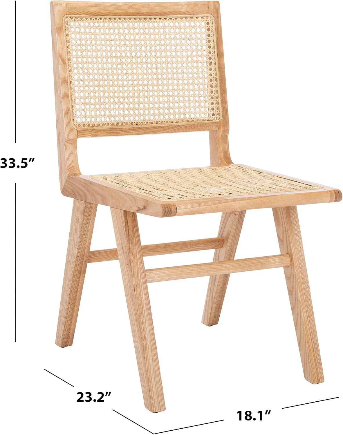 Safavieh Couture Hattie 19-inch Natural Rattan Dining Chair (Set of 2)
