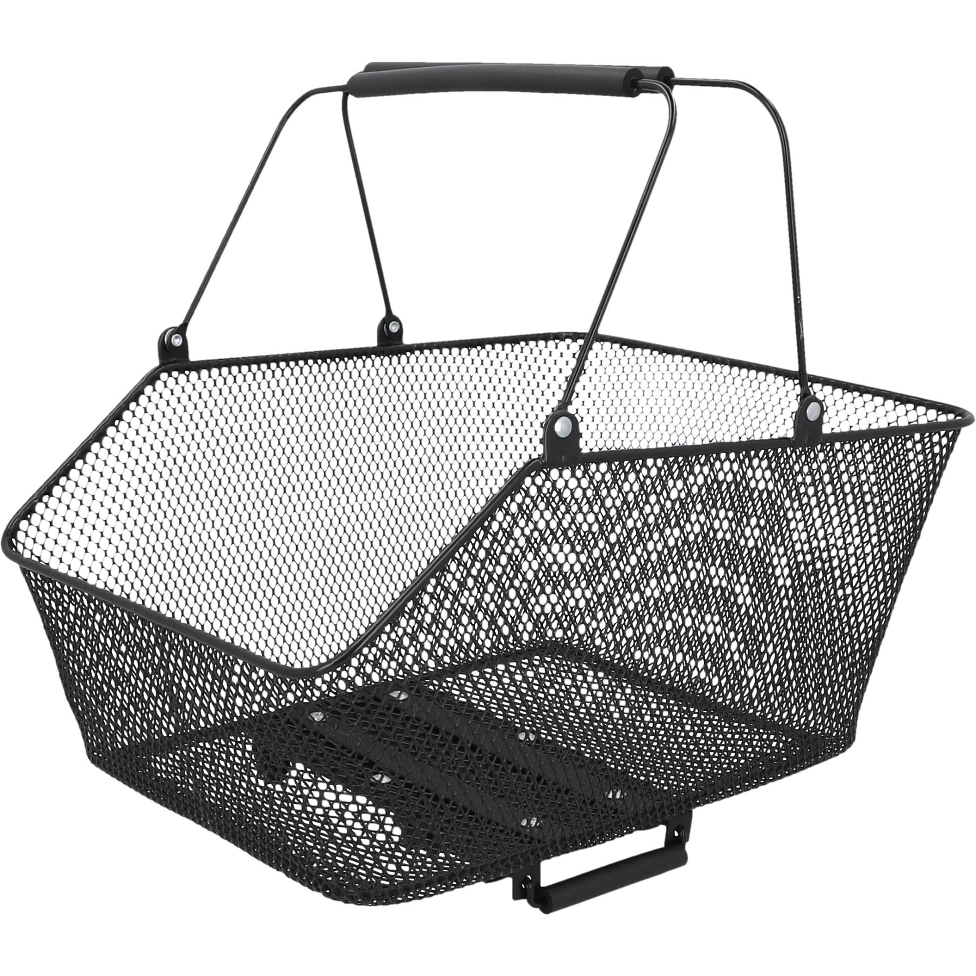FISCHER Kosz na bagażnik Plus City, kosz rowerowy o drobnych oczkach, czarny, nośność 25 kg