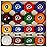 Collapsar Deluxe 2-1/4 Inch Regulation Size Billiards Pool Table Billiard Ball Set Complete 16 Pool Balls Set (Several Style Available) (Modern Style)