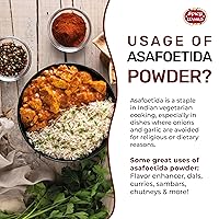 Vista 5 de Asafoetida (Hing / Heeng) Polvo molido, 3.75 oz (106 g) - Todo natural y sin OMG - por Spicy World