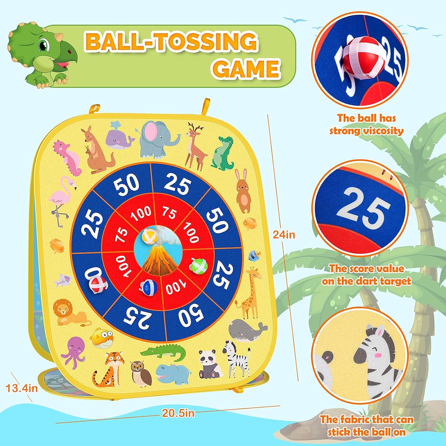 Bean Bag Toss Game for Kids Outdoor Toys for 3 4 5 6 7 8 Year Old Boys Girls Gift - Backyard Throwing Dart Board Outside Toys Toddlers Games 3 in 1 Toy : Toys & Games