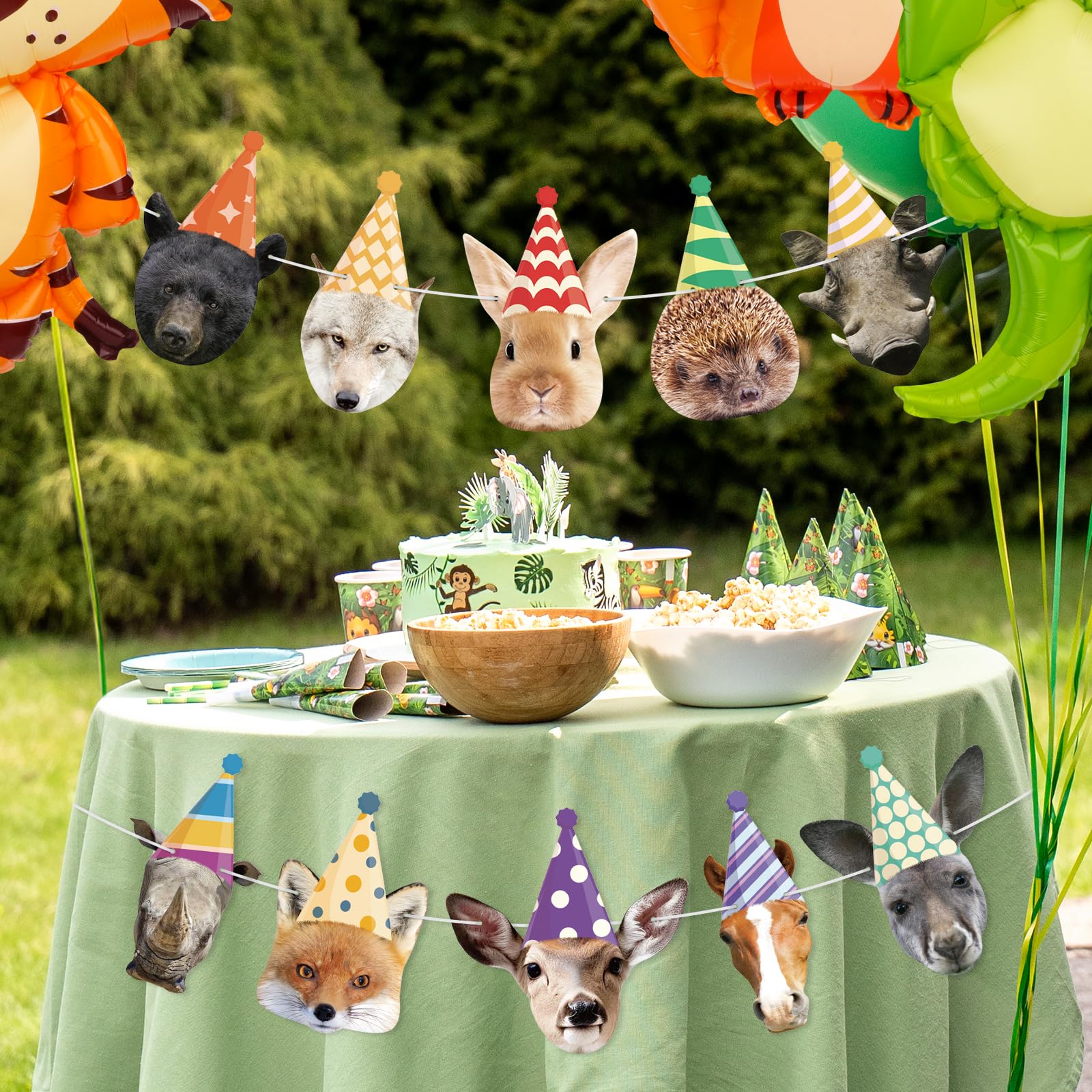 Snapklik.com : Safari Animals Happy Birthday Banner Animal Birthday