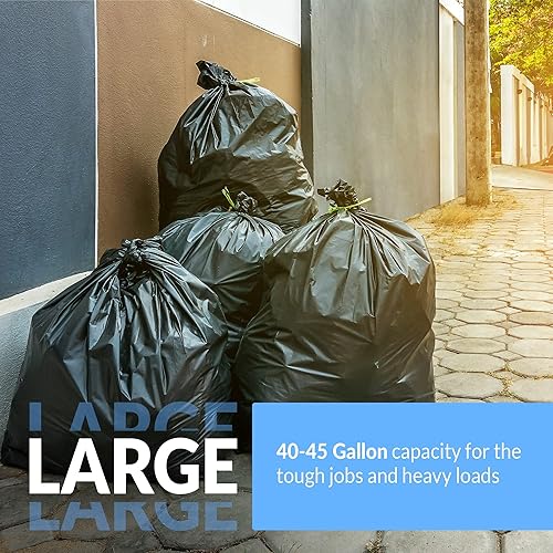 Miniatura 5 de Reli. 40 a 45 bolsas de basura resistentes | 50 bolsas de basura | Super tamaño para una limpieza seria de basura (negro)
