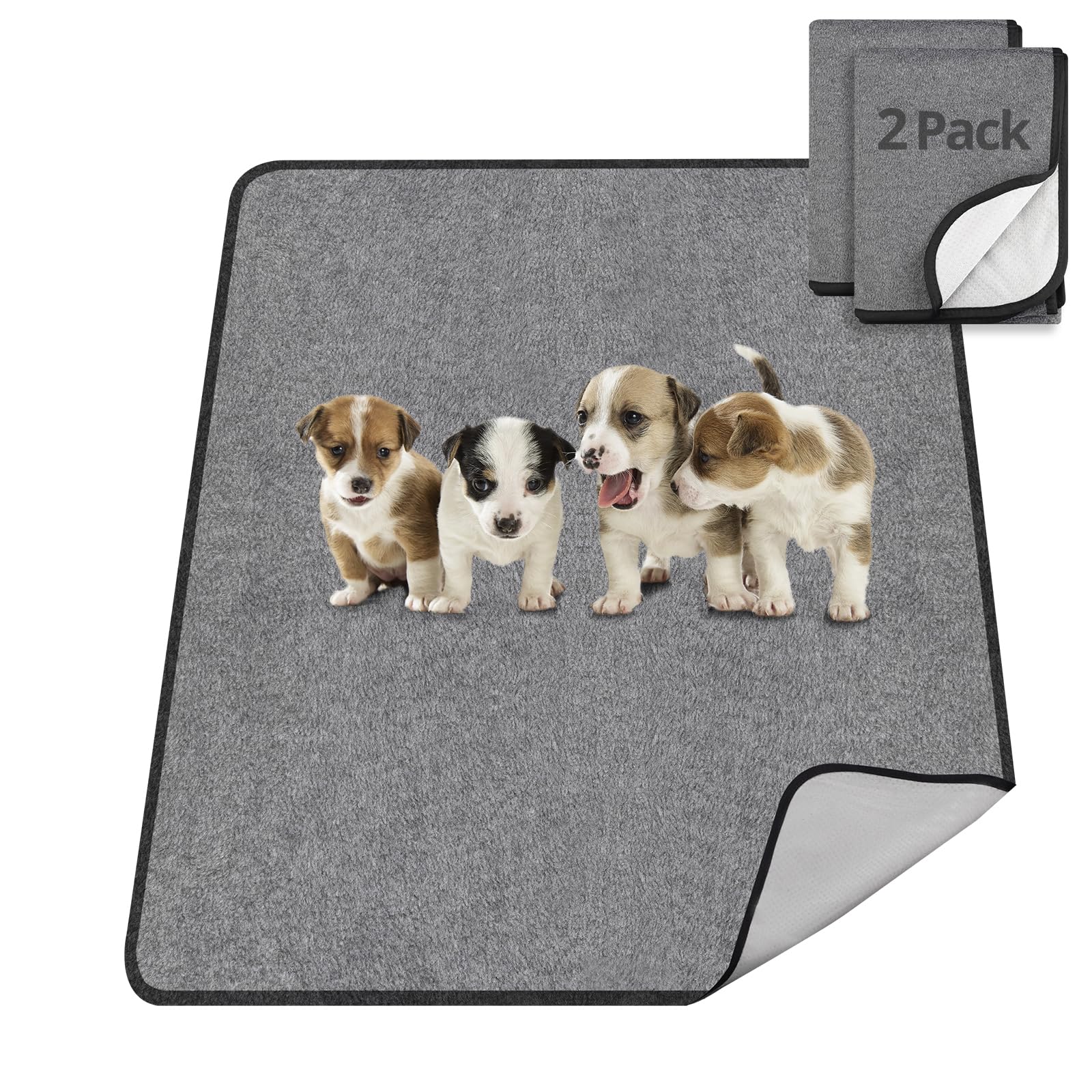 TAIKURA Washable Pee Pads for Dogs Reusable Puppy Pads Non-Slip Heavy Absorbency Dog Pee Pads for Dog Training Whelping