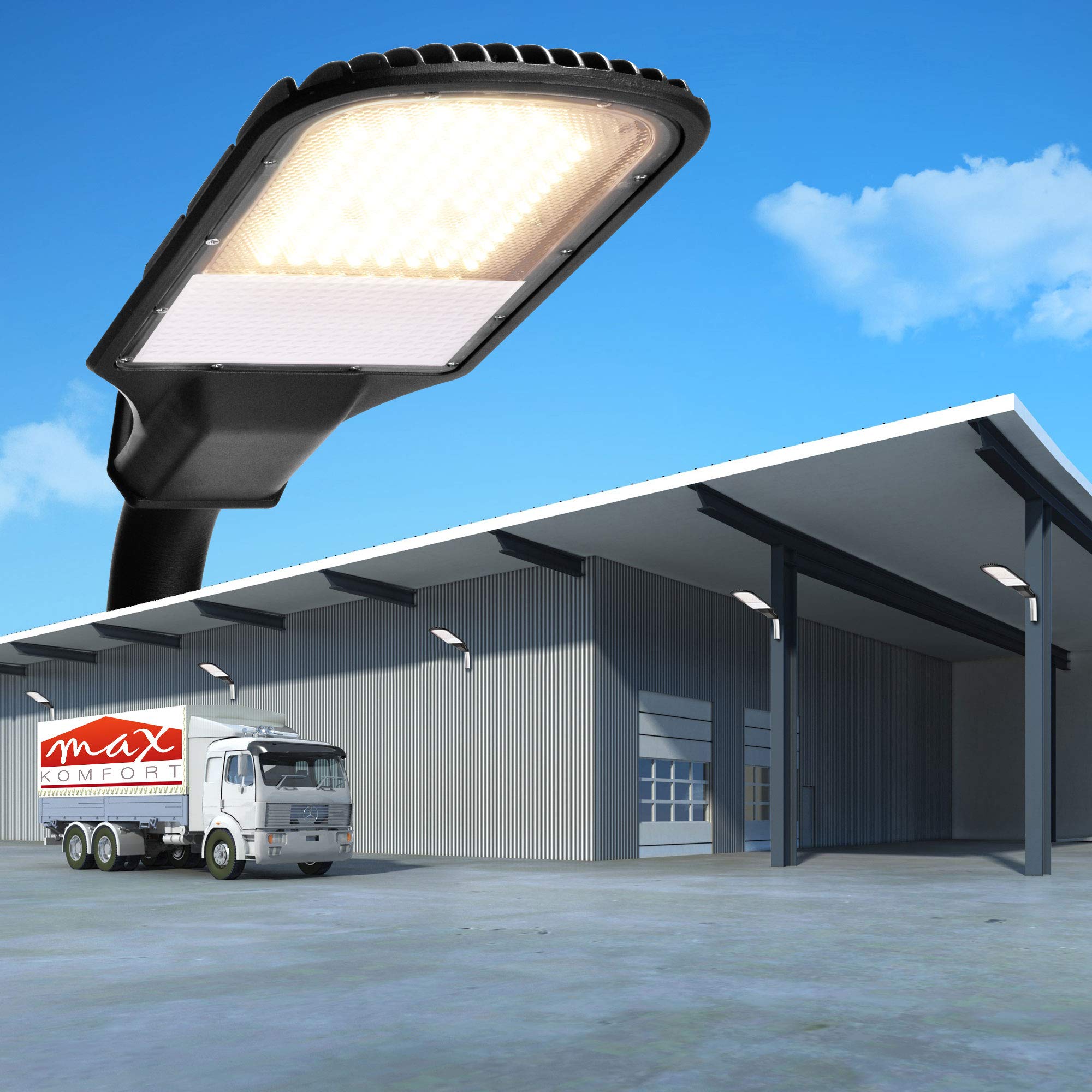 LED Straßenlampe Straßenleuchte Straßenlaterne Straßenbeleuchtung Parkplatzbeleuchtung Hochleuchte 150W 4000K neutralweiß IP65 13500lm