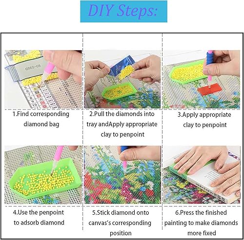 Miniatura 7 de Pintura de diamantes 5D para adultos, arte de diamantes para niñas pequeñas para principiantes, pintura de taladro redondo completo por Diamonds Dot