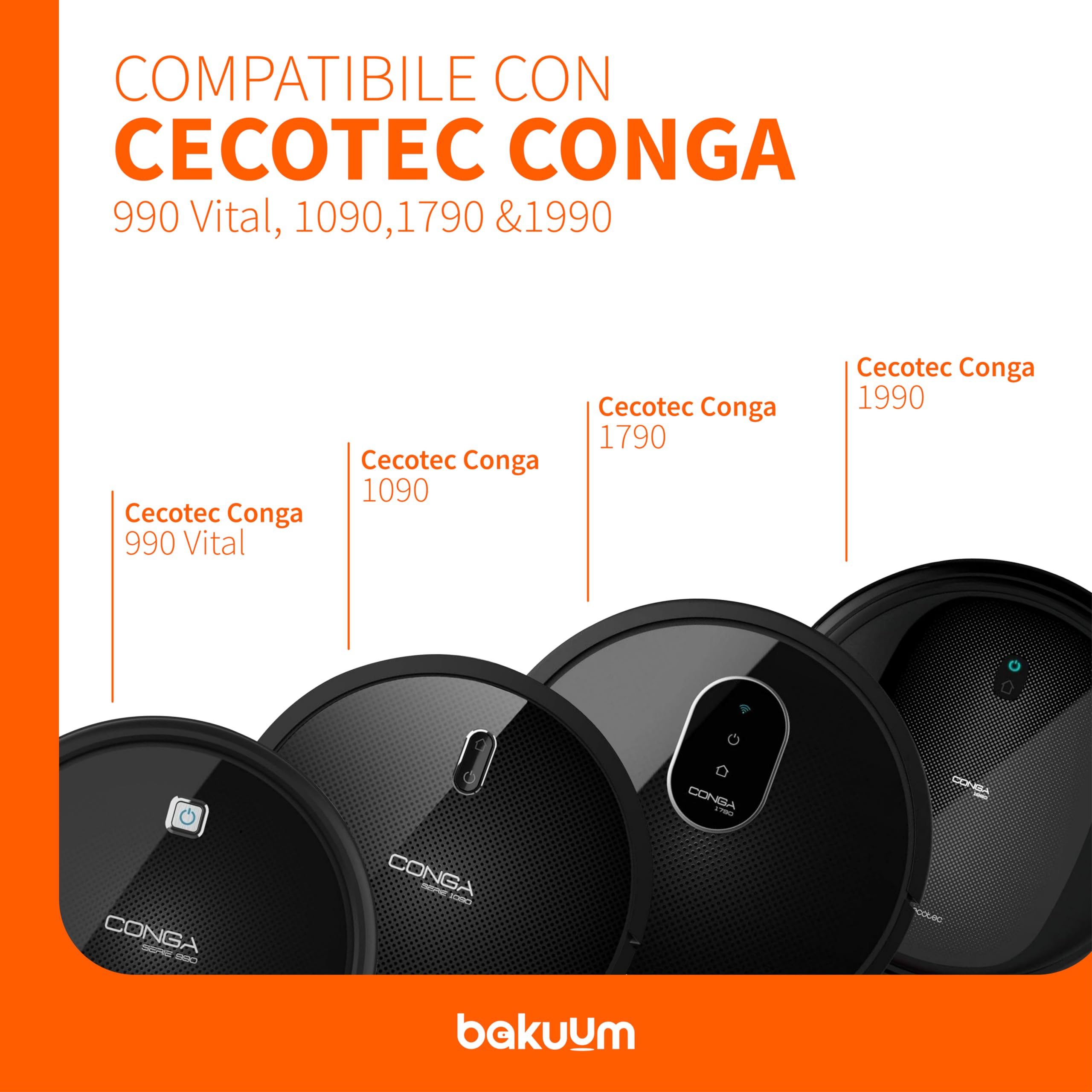 Set de mantenimiento para Conga 1090 Excelsior | 1790 Titanium | 990 Vital | 1099 Connected | 1090 Series | 1790 Vital | 1790 Ultra | Serie 950 | 1090 Conected Force