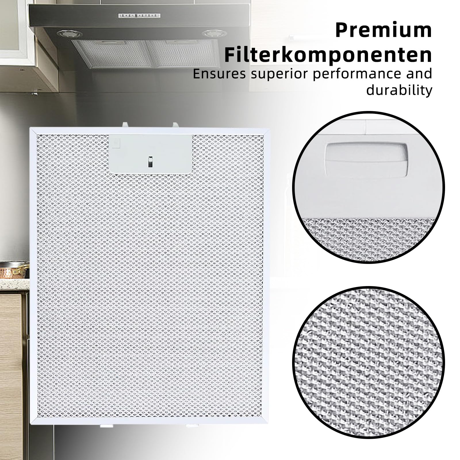 vhbw 2 x filter metalen vetfilter compatibel met Gorenje DK600E, FCC/2002, DKGO925E, DU640E afzuigkap, 32 x 25,9 x 0,85 cm, metaal
