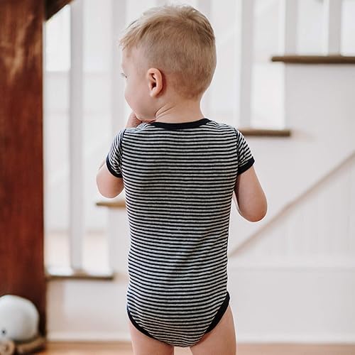 Miniatura 3 de Burt's Bees Baby Body unisex para bebé, paquete de 5 unidades de manga corta y larga de una pieza, 100% algodón orgánico