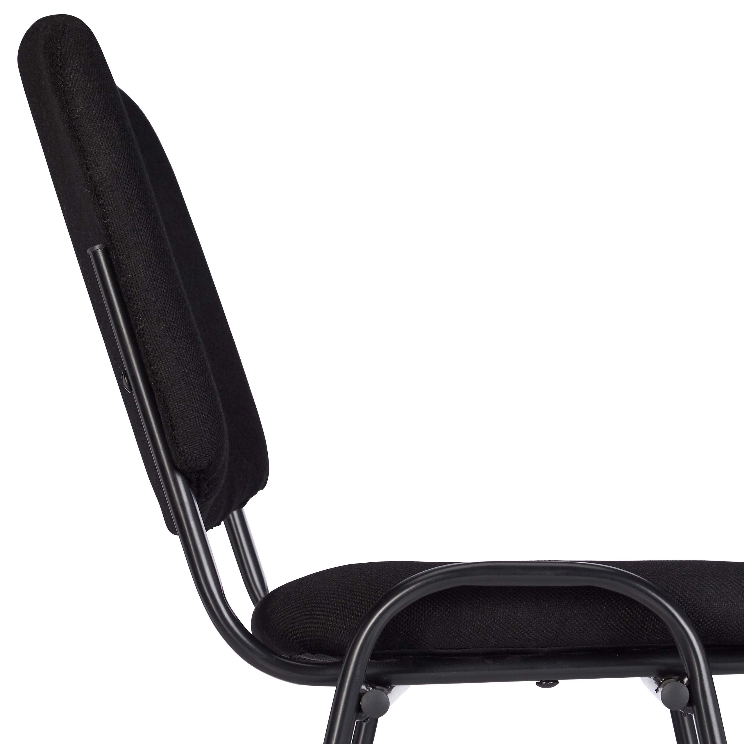 Relaxdays 10022880_46 Set di 2 Sedie Impilabili per Ospiti Poltrona Imbottita per Sala Conferenze HxLxP: 74 x 54 x 49 cm Nero