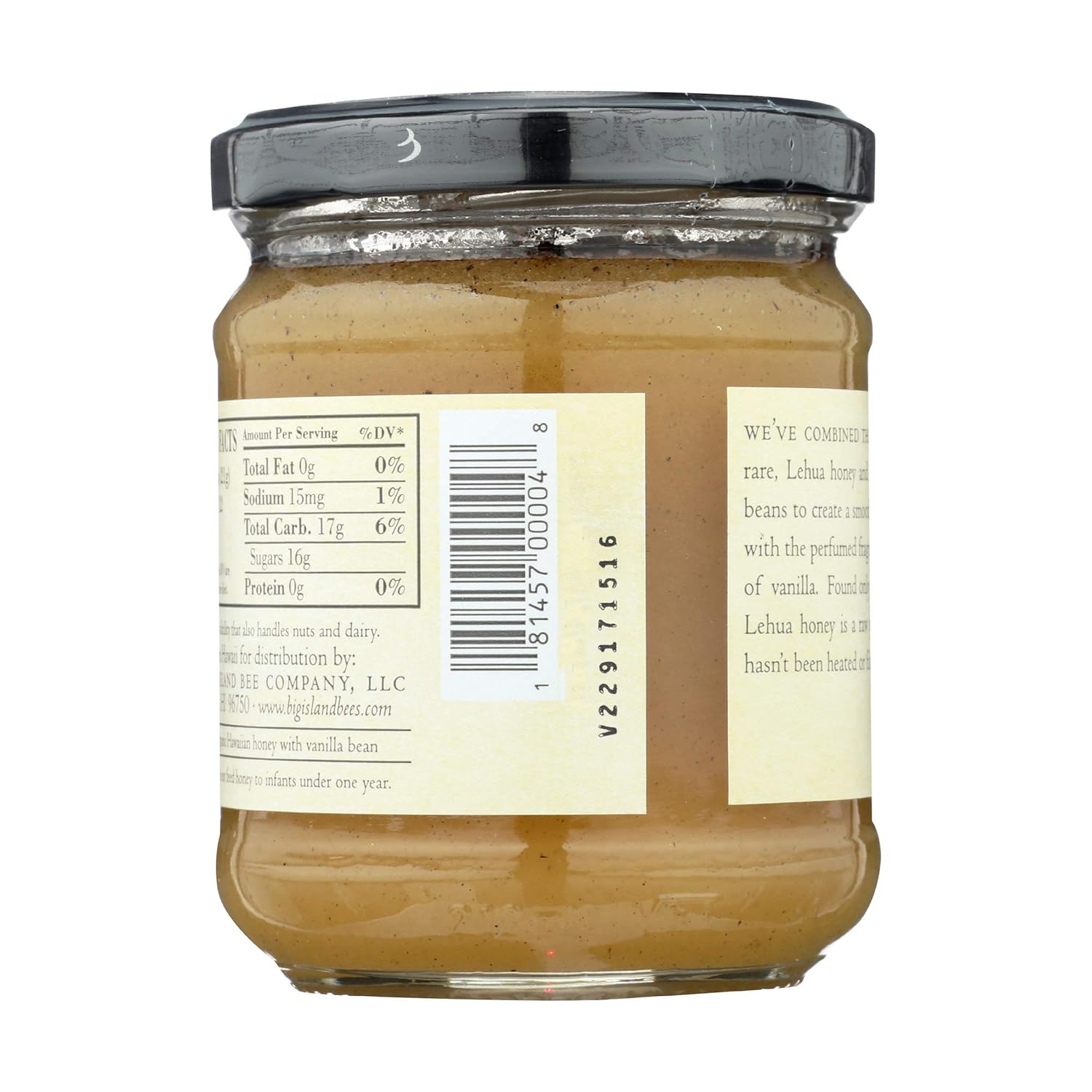 Raw Hawaiian Honey, Single Floral Variety by Big Island Bees (Ohia Lehua with Vanilla, 9 oz)