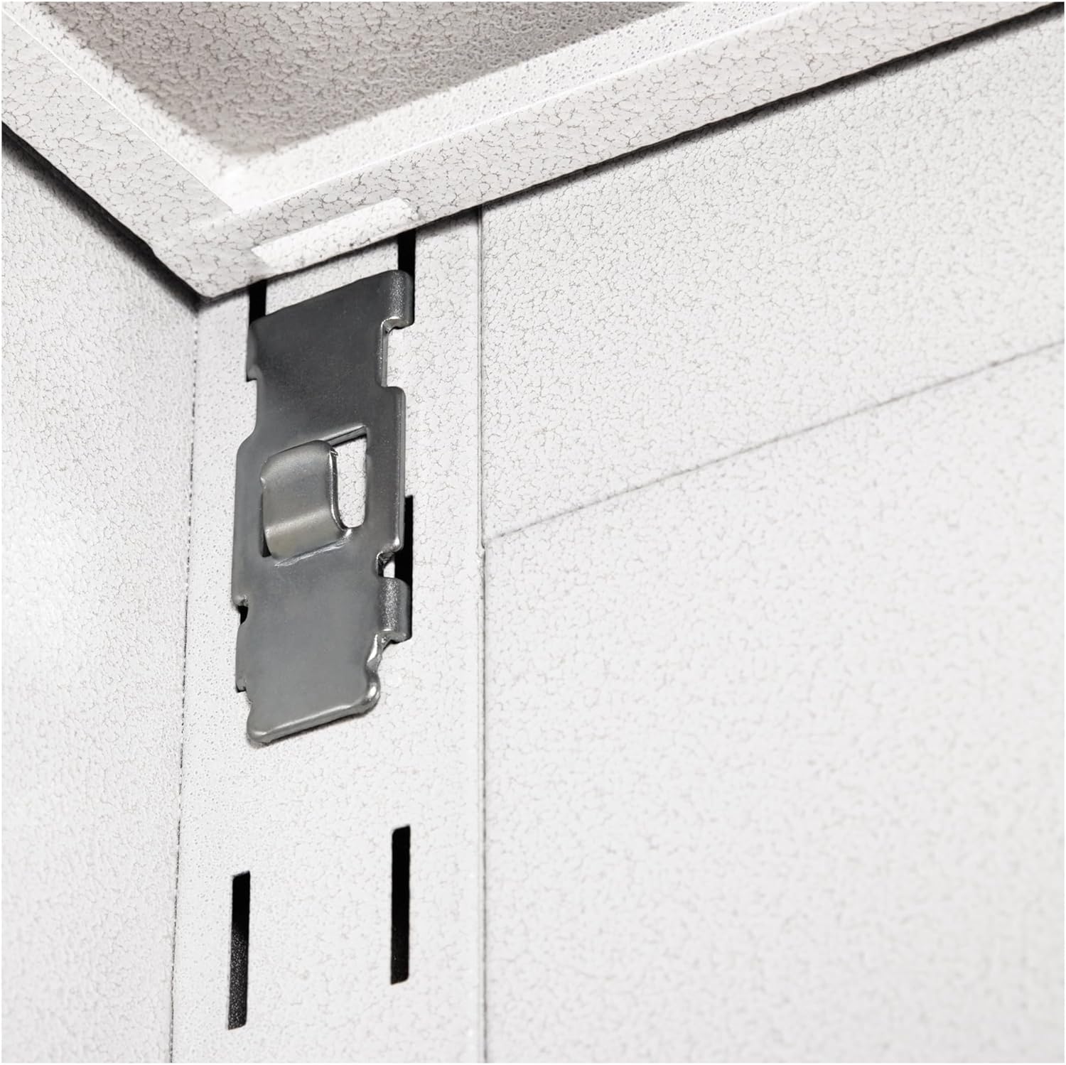 Seville Classics UltraHD 2-Piece Heavy Duty Mega Solid Steel Metal 2-Door Lockable Stacker Wall Storage, Cabinet Set Organizer for Garage, Office, Classroom, White, 36" W x 18" D x 90.5" H