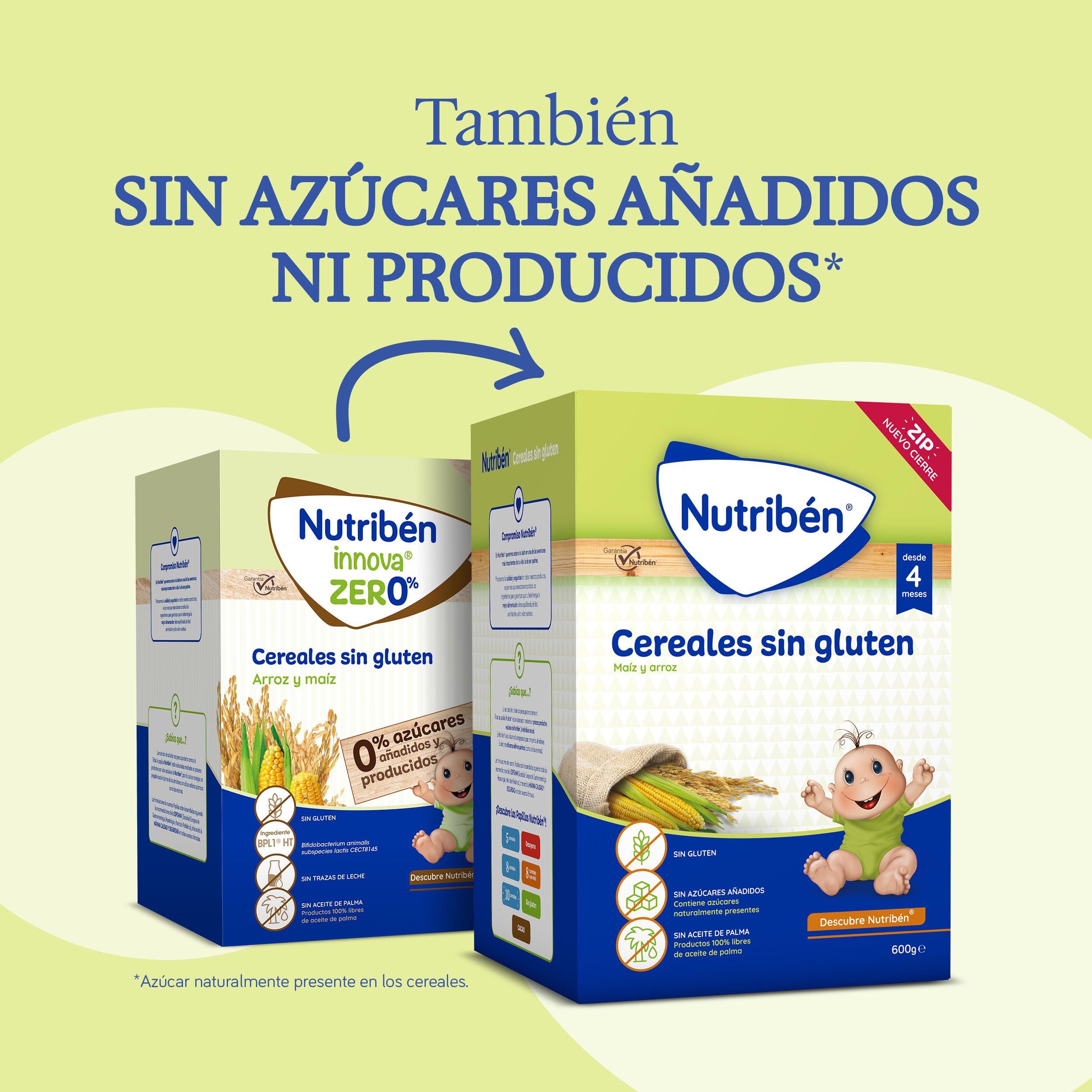 Nutribén innova ZERO 0% Gluten Free Cereals | Rice and Corn | Baby Food from 4 Months | 0% Added Sugars | No Milk Traces | 500g
