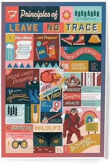 Lantern Press Leave No Trace, 8x12 Inch Art Print Wall Decor