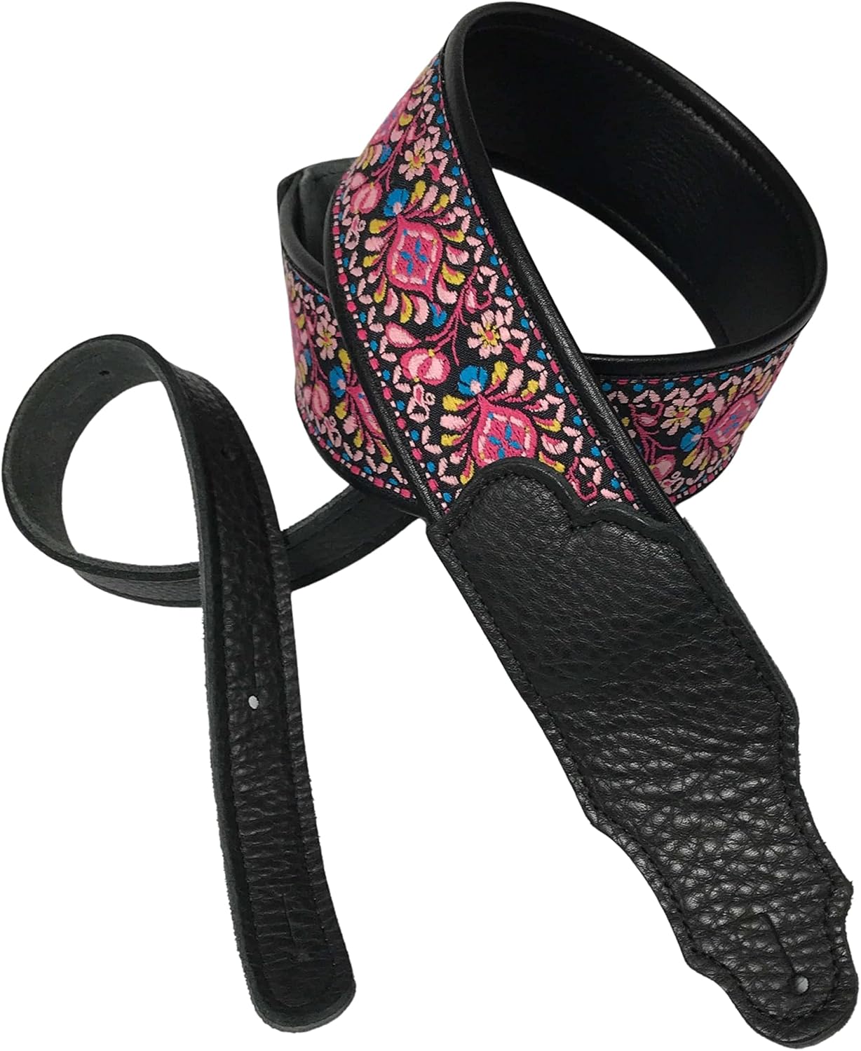 Franklin Strap - 2.5'' Retro Folk Deluxe Guitar Strap - Premium Leatherette Backing - Available in 4 patterns