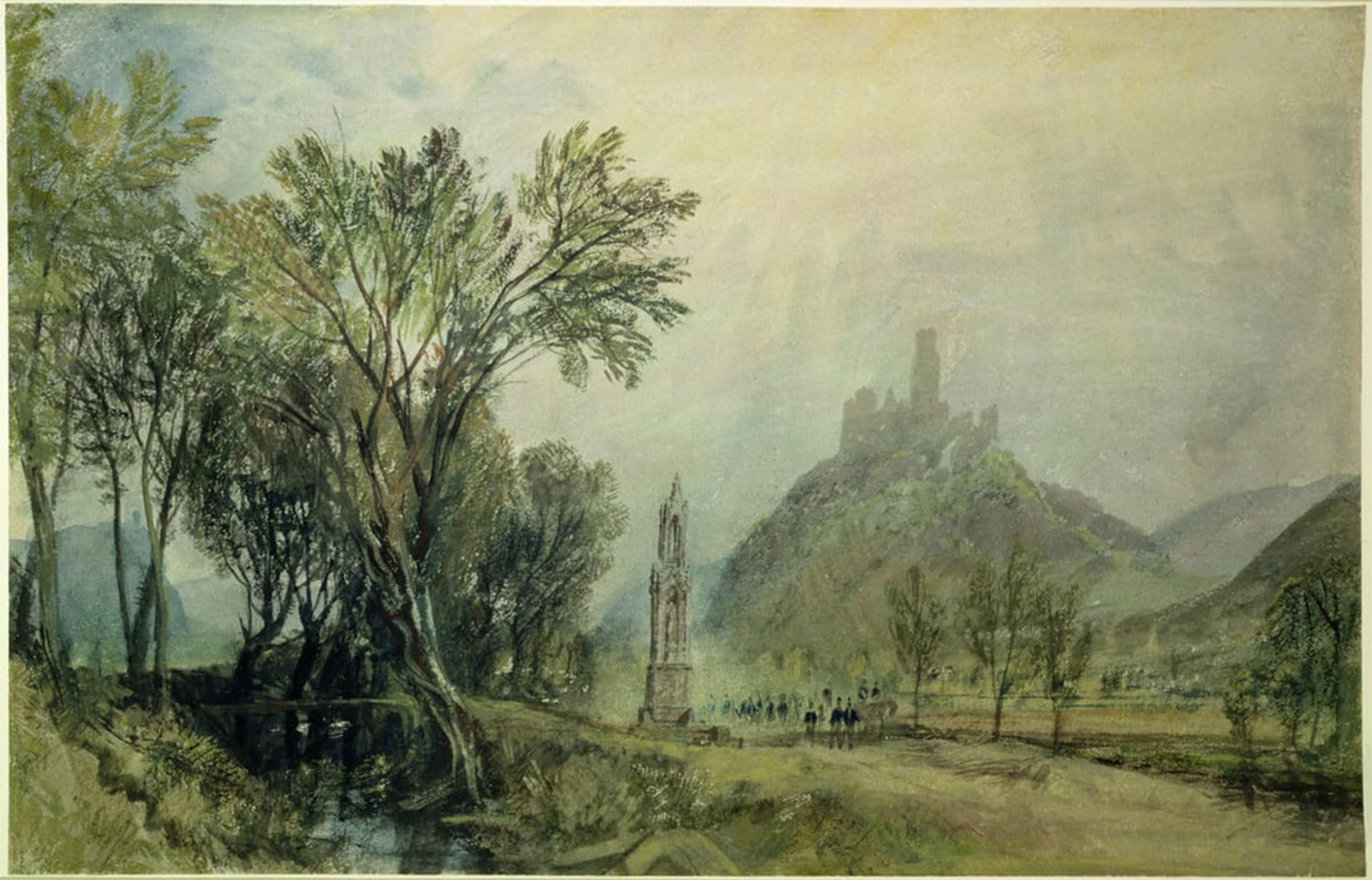 ARTXLXXBN Famous Print Painting Colorful Art Print Goesberg and Hochkreuz by Mallord William Turner Canvas Art Decorations for Home Decor 60x90cm