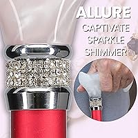 Vista 4 de Royal RC Canes Bastones elegantes para caminar, diseño de collar de diamantes de imitación, bastones ajustables coloridos, el mejor regalo