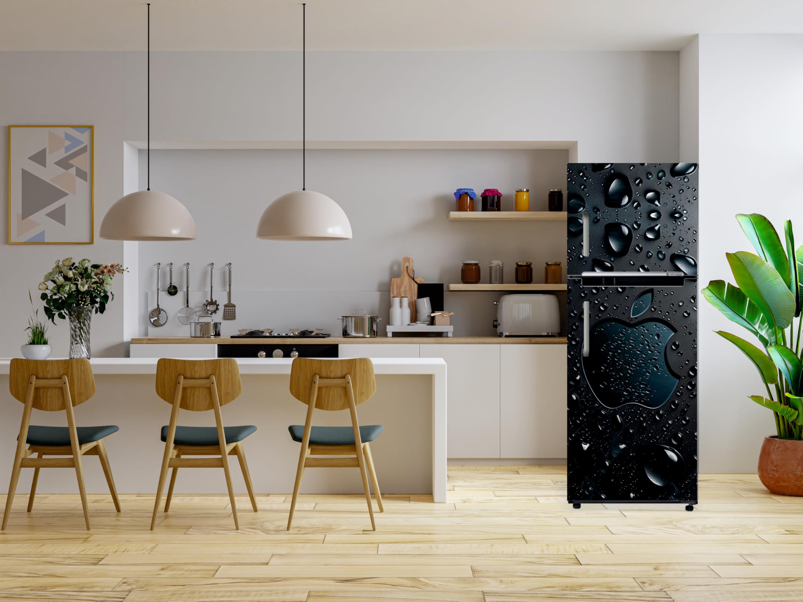 Fridge Door Stickers - Floral Vinyl Decals -4
