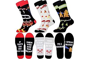 Crazy Funky Cool Dress Crew Socks: Perfect Presents for Firefighters