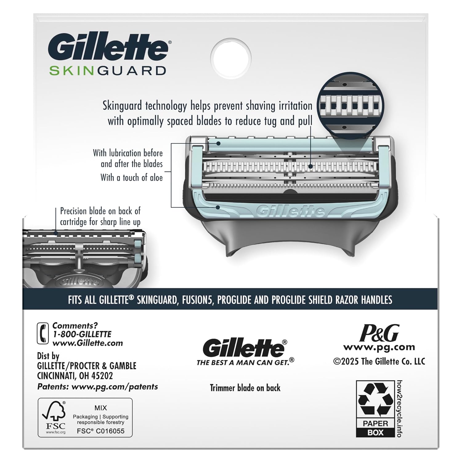 Gillette SkinGuard Men's Razor Blades, 4 Blade Refills - Image 9