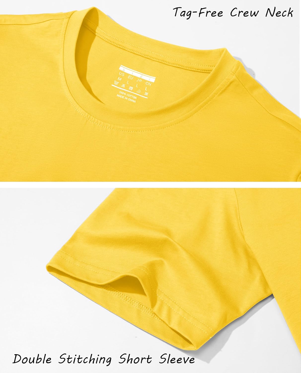 EKLENTSON Men's Cotton Crewneck T-Shirts Short Sleeve Plain Tee Moisture Wicking Casual Tshirts Solid Color - Image 4